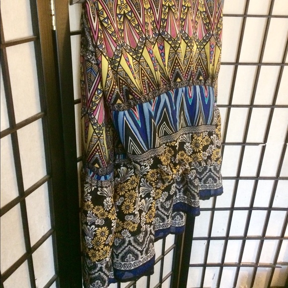 Multicolored maxi skirt- tribal and floral pattern Bisou - Picture 4 of 8